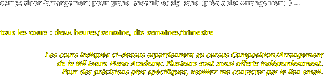 composition/arrangement pour grand ensemble/big band